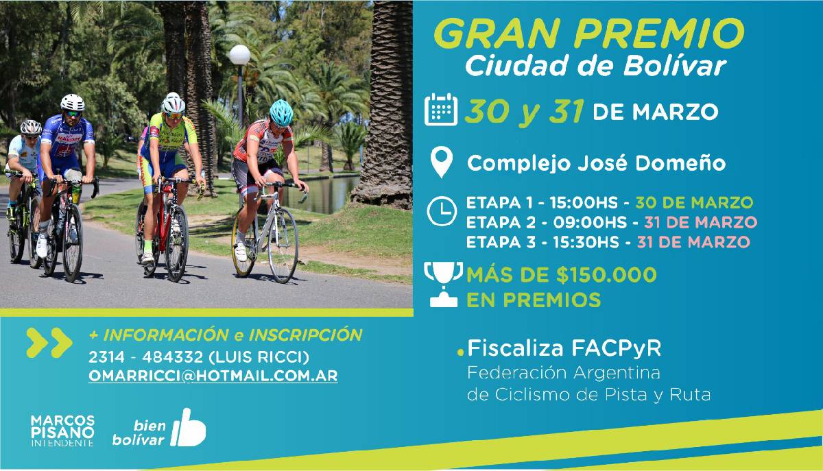 SE VIENE EL GRAN PREMIO CIUDAD DE BOLÍVAR DE CICLISMO