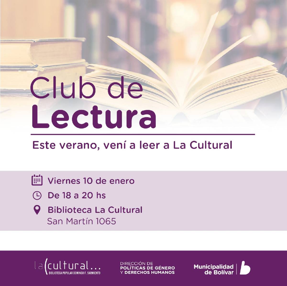 CLUB DE LECTURA: UNA PROPUESTA VERANIEGA PARA LOS LECTORES